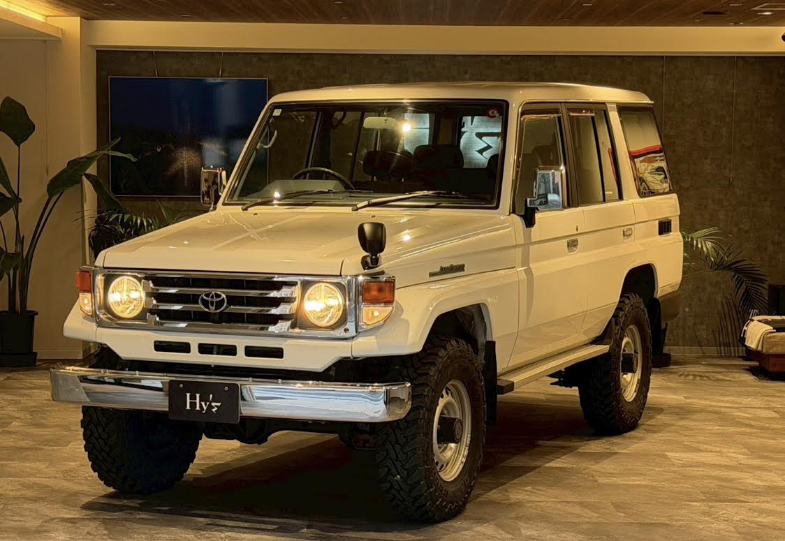 White LC70 SWB in Japanese showroom